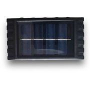 3x Lampa solarna ścienna 10 LED IP65 – kinkiet zewnętrzny, ciepłe światło