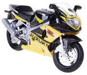 SUZUKI GSX-R600 MODEL METAL/PLASTIK MAISTO 1:18 CZARNO-ŻÓŁTY