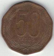 Chile 50 pesos 2009 25 mm nr 1
