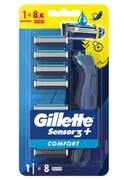 GILLETTE Sensor3 Comfort Maszynka do golenia i 8 ostrzy wymiennych