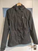 Kurtka Quechua damska czarna fiolet kaptur M