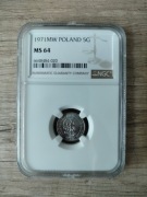 5 groszy 1971 grading NGC MS