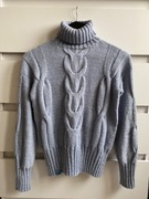 Ręcznie robiony sweter z wełny merino – 100% handmade, rozmiar S/XS