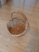 Kosz wiklinowy na zakupy grzyby piknik owalny  30cm x 24cm 