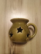 Kominek do wosków zapachowych zielony gwiazdki 