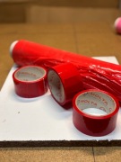 CZEROWNA FOLIA STRETCH 1,5 KG + 3x TAŚMA PAKOWA 48/50 – PAKOWANIE, WYSYŁKA