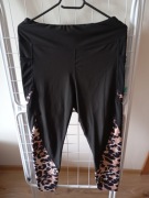 Legginsy czarne w panterkę 