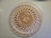 SZKLANA PATERA Z RÓŻOWEGO SZKŁA - HUTA SZKŁA HORTENSJA !!!!!!