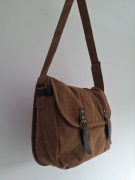 torba płócienna na ramię, unisex, brązowa