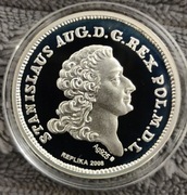 2 zł Replika Stanisława Augusta Poniatowskiego z 1766 r. Srebro 925