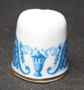 Naparstek Kolekcjonerski Porcelanowy sutherland niebiesko białe #2