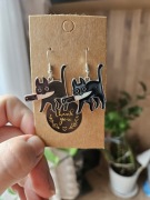 Kolczyki halloween noże Kot killer