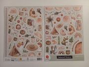 Naklejki planer scrapbooking DecoTime 2 szt. arkusze A4 - pluszaki kaktus