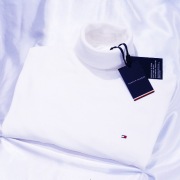 Tommy Hilfiger  sweter golf XXL cream cotton kaszmir th prada susu amiri