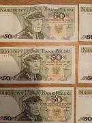 Banknot 50 zł  Świerczewski seria HF Destrukt 1988 rok 