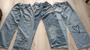 Spodnie jeansowe zestaw 3 sztuki