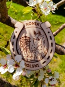 Drewniany magnes 3D - Roztocze Konik Polski
