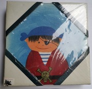 Obrazek pirat namalowany na płótnie