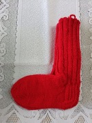 Skarpetki dziergane na drutach 