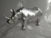 Figurka Nosorożec Safari Srebrna