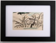 Drzewa - drzeworyt japoński lata 20/30ste XXw