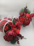 Elegancki komplet nagrobny - kompozycja  w sercu 