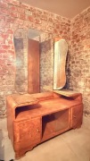 Wyjątkowa sypialnia vintage/Art déco, łóżko, szafy, toaletka, szafki nocne