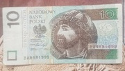 Banknot 10zł ciekawy nr seryjny BA 8881999