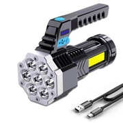 Akumulatorowa Latarka LED o dużej mocy 7 LED kempingowa, wędkarstwo