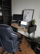 Biurko loft Haga Czarny Sonoma