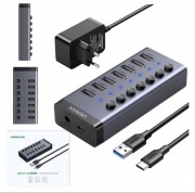 UGREEN Adapter Rozdzielacz Hub Stacja 7w1 Listwa USB 3.0 + Kabel USB-C