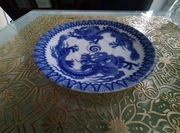 Japońska porcelana kobaltowy smok tależyk deserowy 