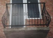 Metalowa kuta balustrada balkonowa 2 szt używana