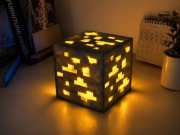 Lampka LED Pixel Cube – żółty Blok | Lampka nocna USB | Dekoracja Gaming