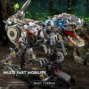 Klocki techniczne, kreatywna zabawka. Dinozaur ze stojakiem