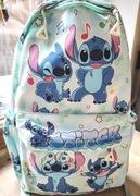 Plecak Stitch miętowy duży szkolny pojemny dwie komory A4 45x30 cm