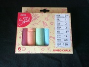Kreda chodnikowa kolorowa JUMBO gruba 6 sztuk