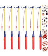 Różdżki Świecące LED Dla Dzieci DIY z Naklejkami Halloween Zestaw 6szt