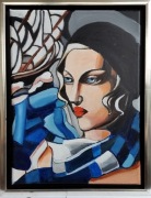 Obraz wg. Tamary Łempickiej "Niebieski szal."