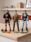 Action Man Zestaw 3szt Żołnierz Rolki Paralotnia