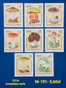 Znaczki flora;191: grzyby- DDR/NRD 1974r **