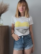 Koszulka bluzka damska sinsay print serce 