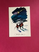 JANUSZ GRABIAŃSKI - POCZTÓWKA - „BOŻE NARODZENIE”- 1962 rok