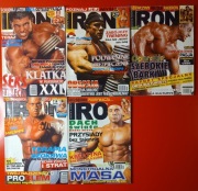 IRON sports power magazyn kulturystyczny siłowy - 5 numerów, mały format