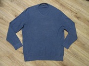 TOMMY HILFIGER męski niebieski sweter bawełniany duży rozmiar_ 4XL