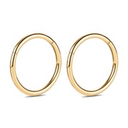 2x kolczyk kółko 14G tytan G23 złoty 7mm septum/helix/conch
