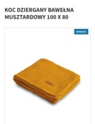 Koc dziergany bawełna 100x80 cm POLSKI PRODUCENT 