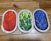 Miseczki ręczniemalowane ogień ziemia woda