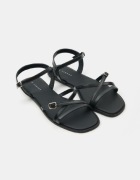 Nowe wygodne sandały z cienkimi paskami Sinsay czarne sandały 39