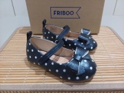 granatowe baleriny w kropki marki Friboo roz. 24 wkładka 14,5 cm nowe